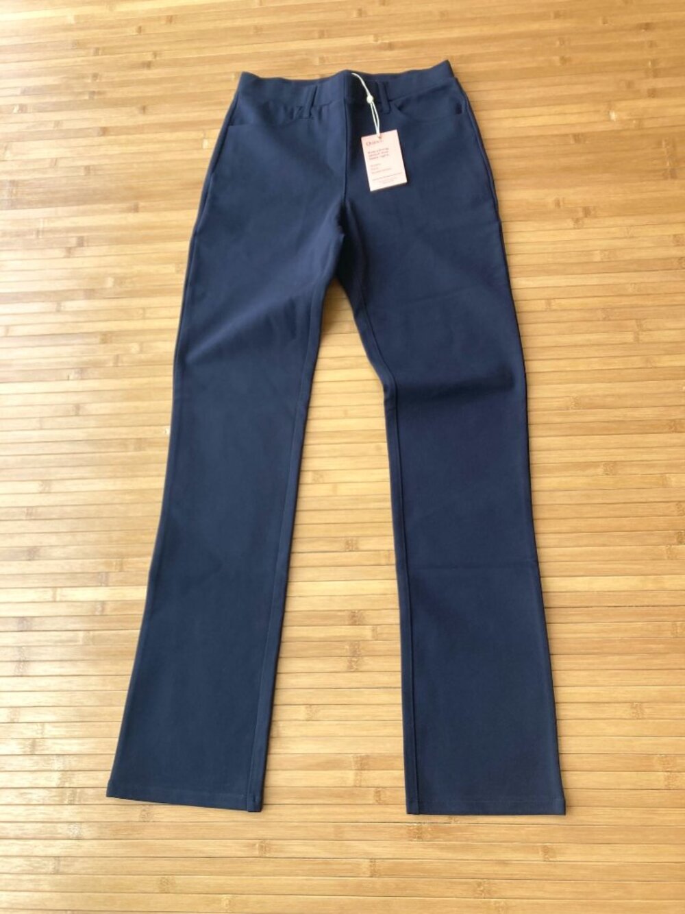 QUINCE Ponte Straight Leg Pants Ultra Stretch Womens XS Navy NWT Office